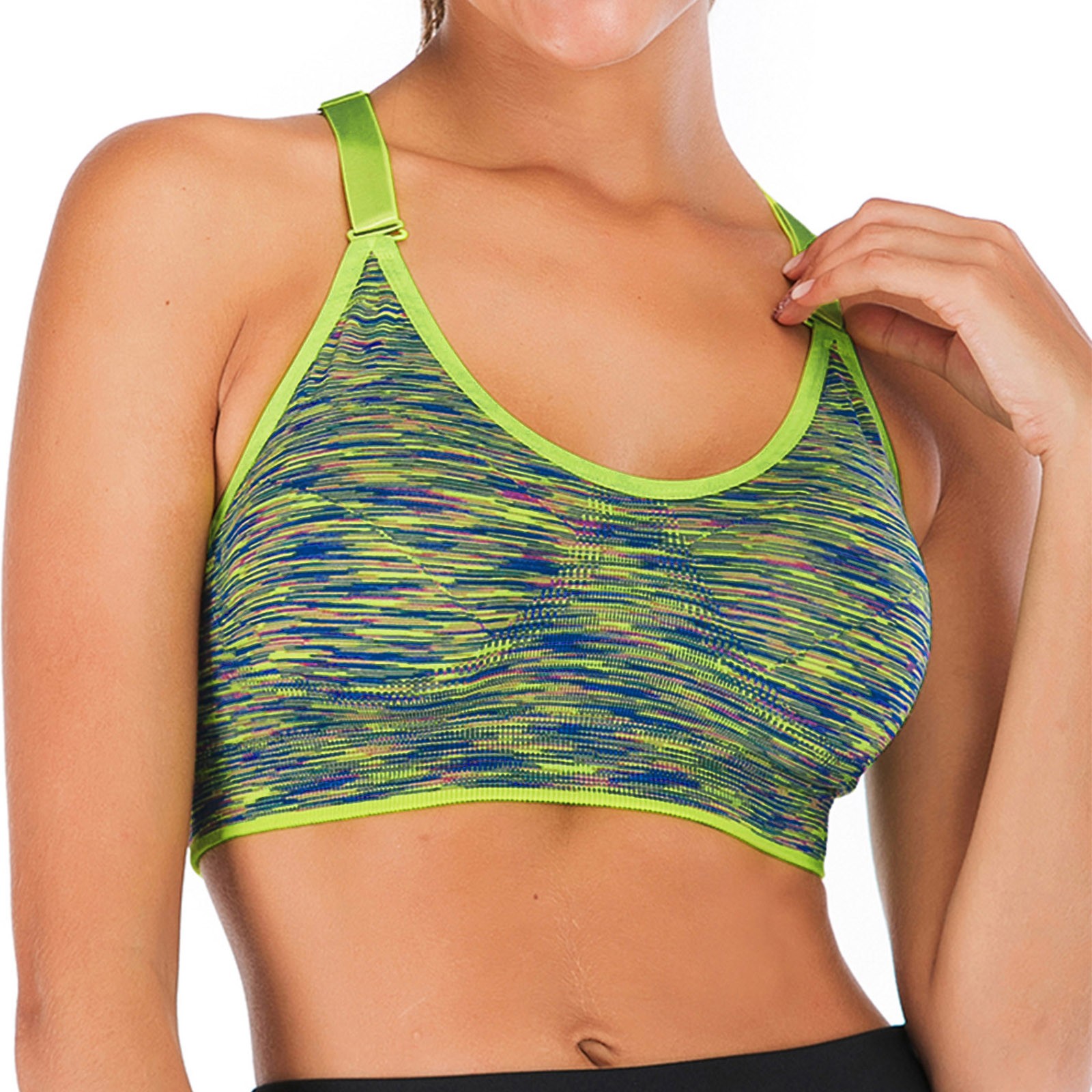thumbnail image 5 of Pack de 2 sujetadores deportivos de alto impacto para mujer - Camiseta sin costuras para yoga y running con tirantes ajustables (tallas S-XL), 5 of 8